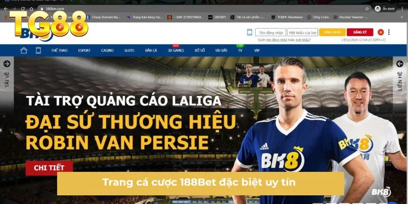Trang cá cược 188Bet đặc biệt uy tín